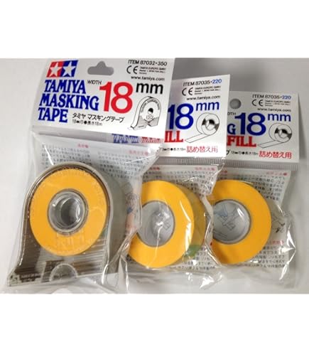 Amazon.com: TAMIYA 40mm Masking Tape [87063] 3pcs Set : Tools